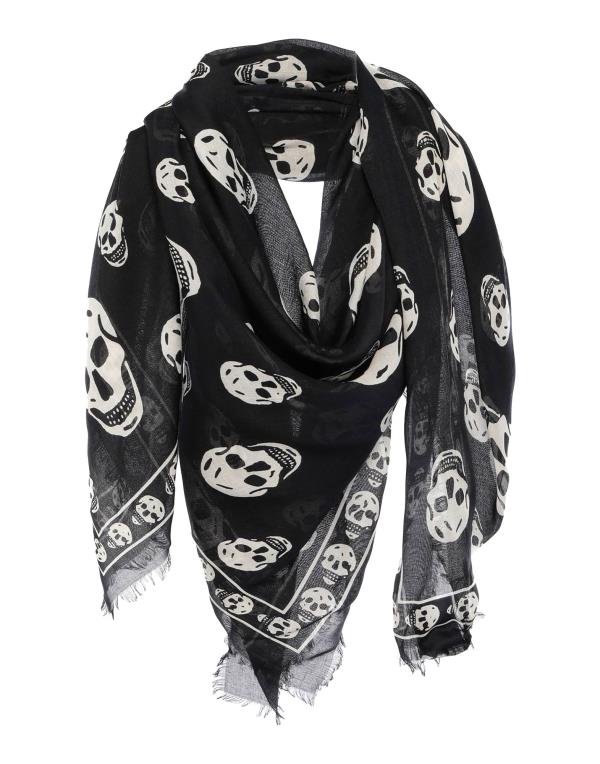 【送料無料】 アレキサンダー・マックイーン レディース マフラー・ストール・スカーフ アクセサリー Scarves and foulards Black