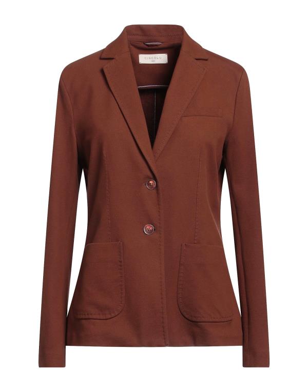 【送料無料】 チルコロ1901 レディース ジャケット・ブルゾン ブレザー アウター Blazer Brown