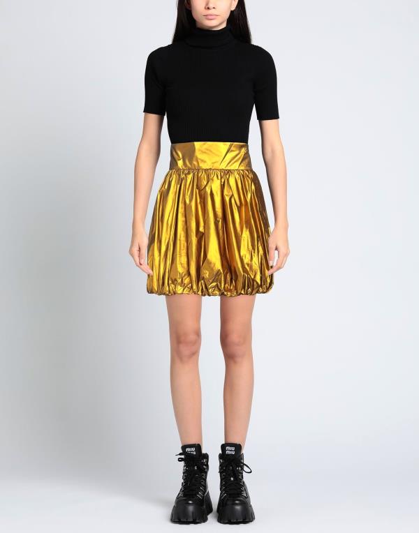 【送料無料】 アレッシアサンティ レディース スカート ボトムス Mini skirt Gold