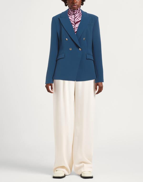 【送料無料】 カオス レディース ジャケット・ブルゾン ブレザー アウター Blazer Slate blue