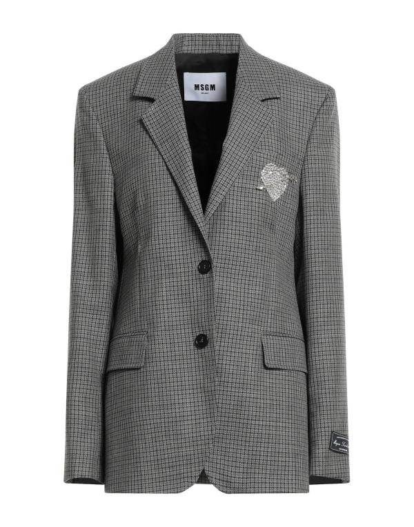 【送料無料】 エムエスジイエム レディース ジャケット・ブルゾン ブレザー アウター Blazer Grey