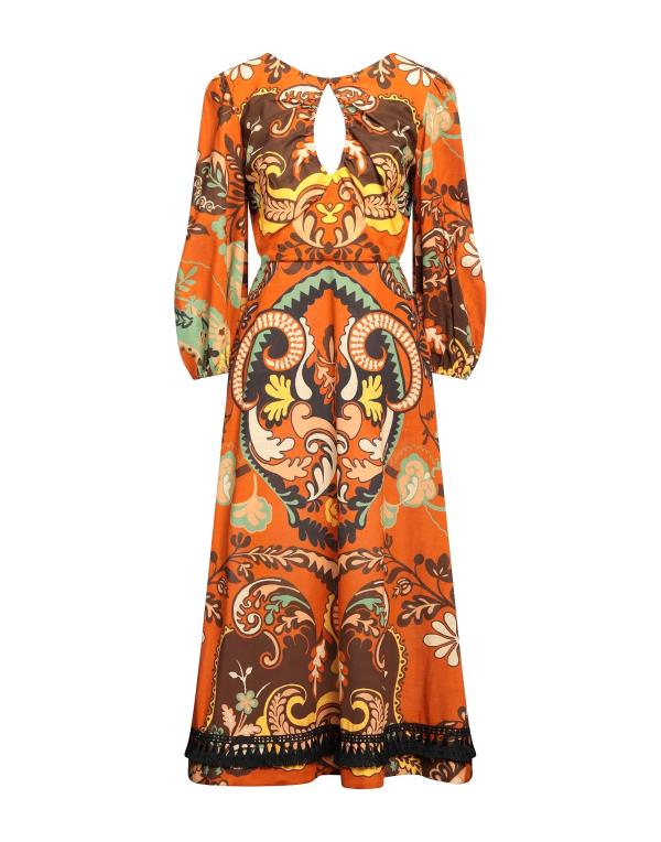 【送料無料】 シモーナ コルセリーニ レディース ワンピース トップス Midi dress Rust