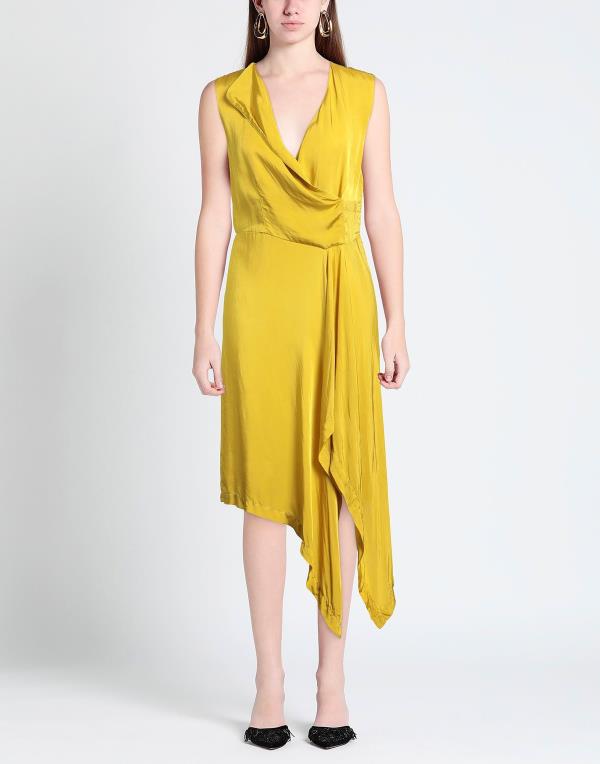【送料無料】 アレッシアサンティ レディース ワンピース トップス Midi dress Mustard