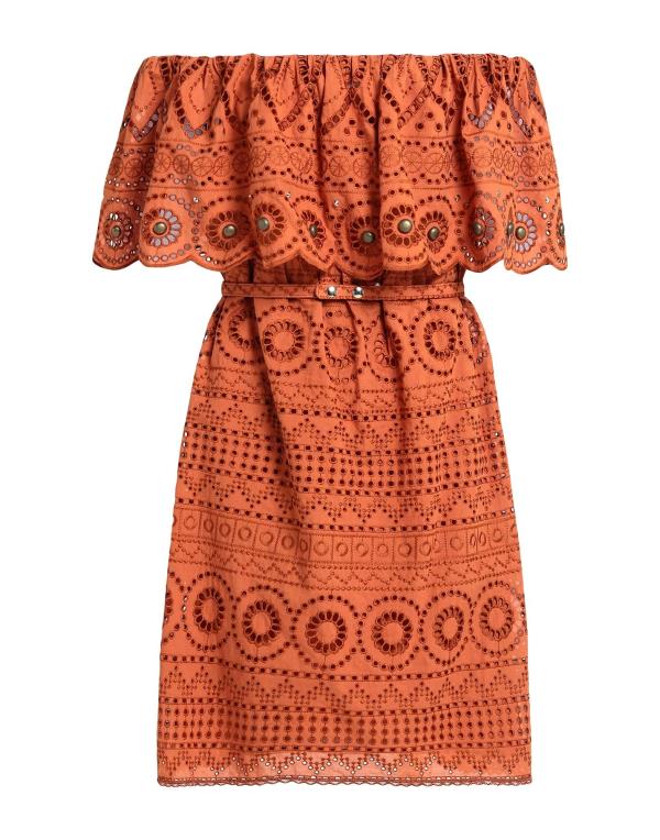 【送料無料】 シモーナ コルセリーニ レディース ワンピース トップス Short dress Tan