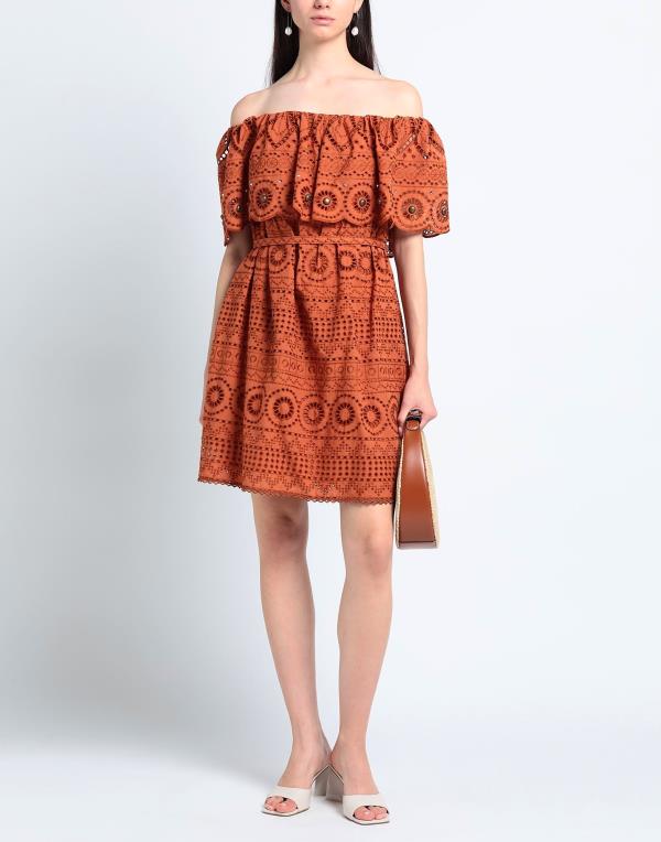 【送料無料】 シモーナ コルセリーニ レディース ワンピース トップス Short dress Tan