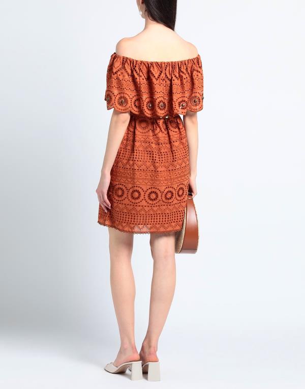 【送料無料】 シモーナ コルセリーニ レディース ワンピース トップス Short dress Tan
