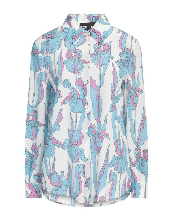 【送料無料】 ブティックモスキーノ レディース シャツ トップス Floral shirts & blouses Light blue