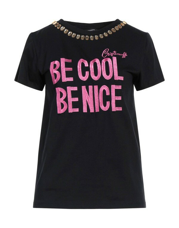 【送料無料】 クリスチーナエフェ レディース Tシャツ トップス T-shirt Black