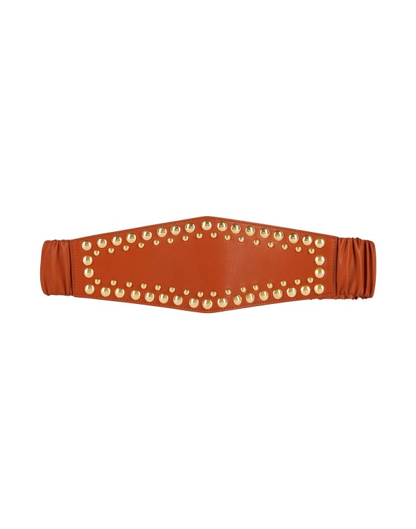 【送料無料】 レリッシュ レディース ベルト アクセサリー High-waist belt Brown
