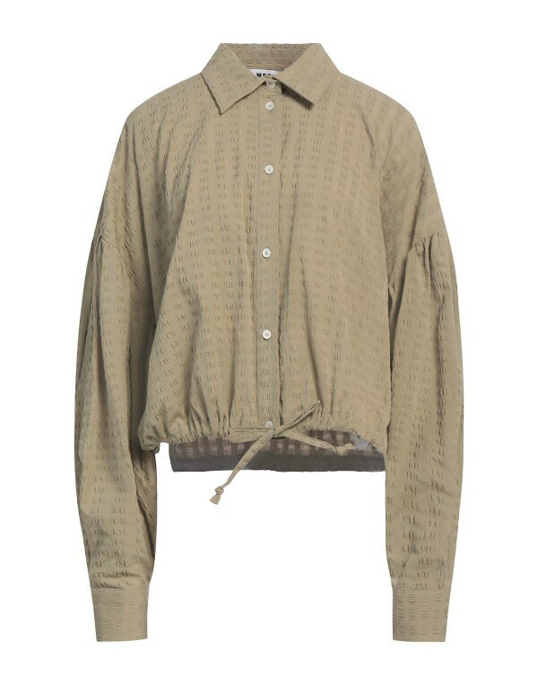 【送料無料】 エムエスジイエム レディース シャツ トップス Solid color shirts & blouses Sage green