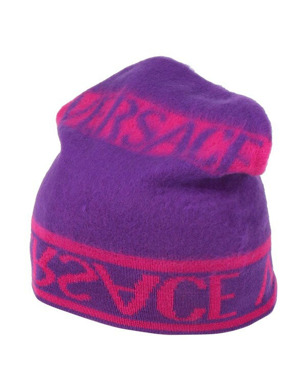 【送料無料】 ヴェルサーチ レディース 帽子 アクセサリー Hat Purple