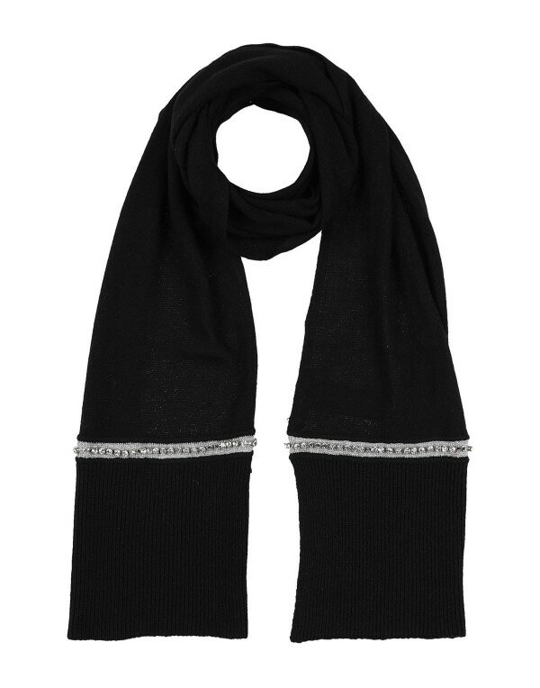 【送料無料】 パトリツィア ペペ レディース マフラー・ストール・スカーフ アクセサリー Scarves and foulards Black