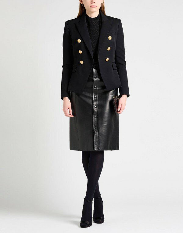 【送料無料】 バルマン レディース ジャケット・ブルゾン ブレザー アウター Blazer Black