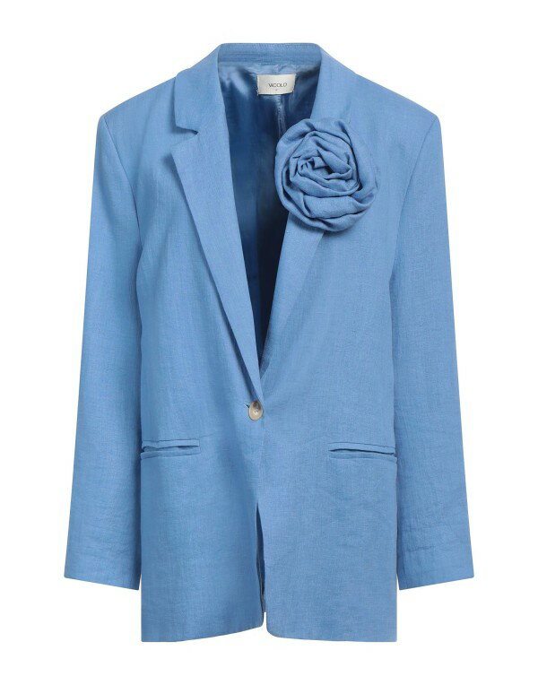 【送料無料】 ヴィコロ レディース ジャケット・ブルゾン ブレザー アウター Blazer Pastel blue