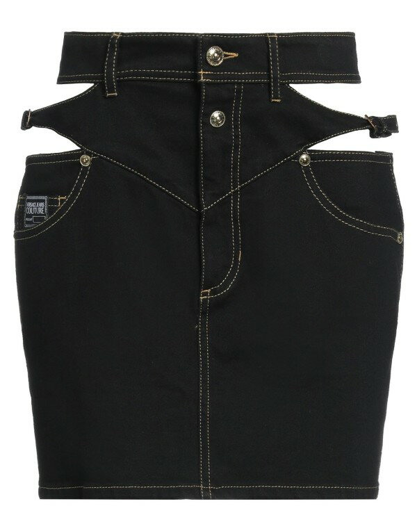 【送料無料】 ヴェルサーチ レディース スカート ボトムス Denim skirt Black