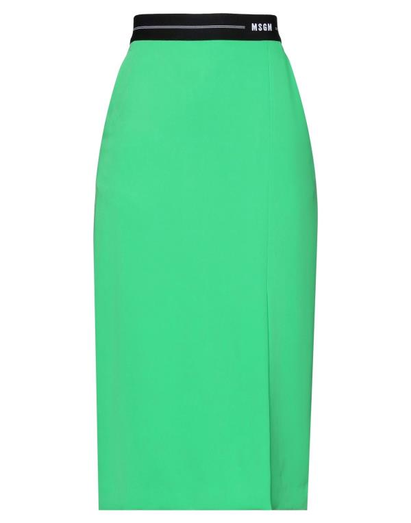 エムエスジイエム 【送料無料】 エムエスジイエム レディース スカート ボトムス Midi skirt Light green