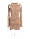 【送料無料】 バルマン レディース ワンピース トップス Short dress Light brown