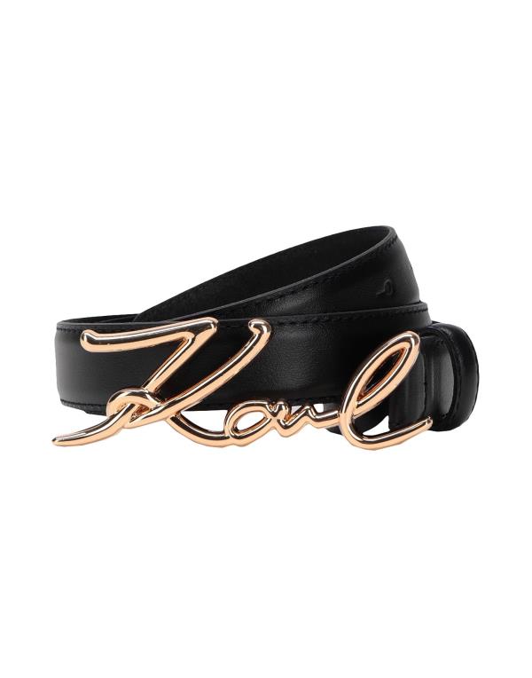 【送料無料】 カール ラガーフェルド レディース ベルト アクセサリー Regular belt Black
