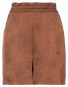 【送料無料】 モーテル レディース ハーフパンツ・ショーツ ボトムス Shorts & Bermuda Brown