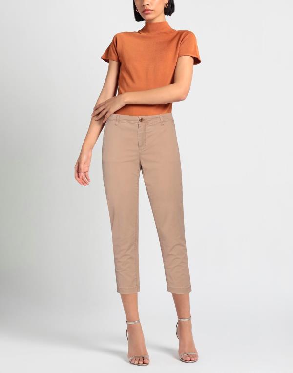【送料無料】 シビリアホワイト レディース カジュアルパンツ クロップドパンツ ボトムス Cropped pants & culottes Light brown