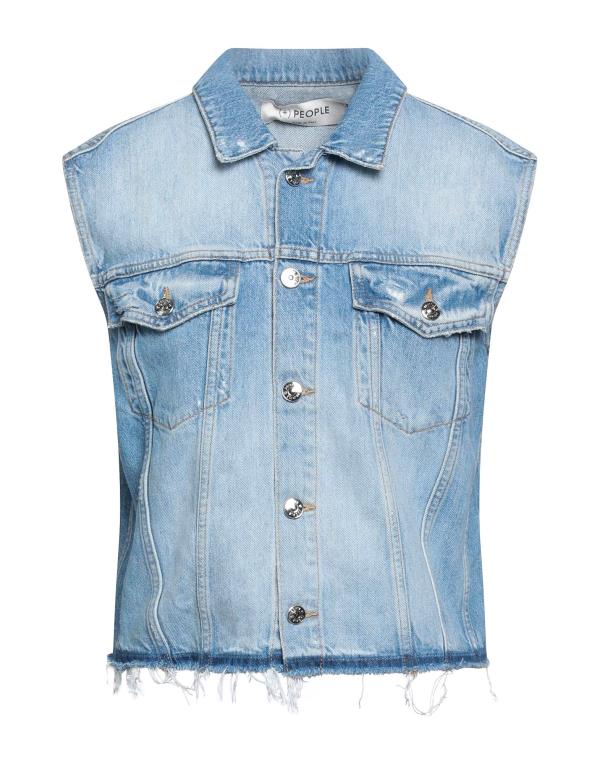 【送料無料】 プラス・ピープル レディース ジャケット・ブルゾン アウター Denim jacket Blue