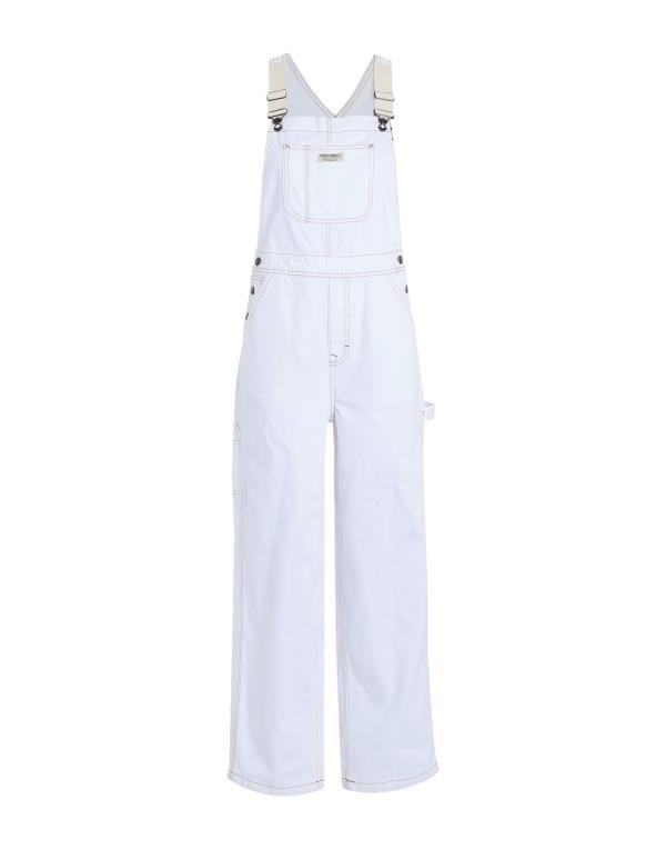 【送料無料】 トップショップ レディース カジュアルパンツ ボトムス Denim overall White 1