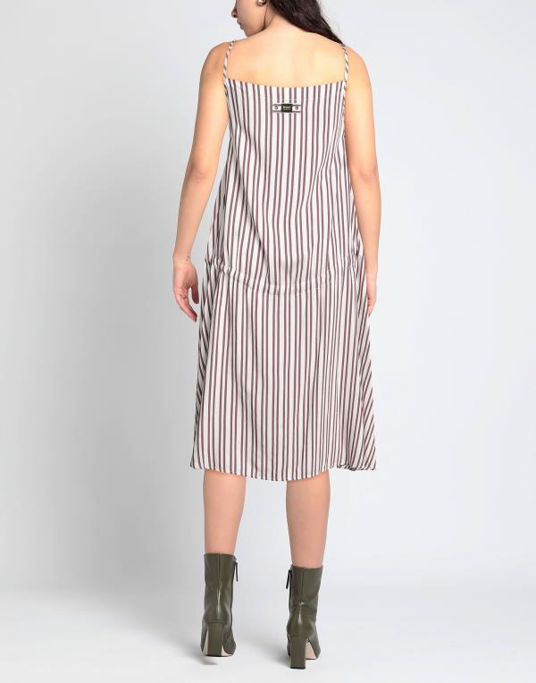【送料無料】 ブラウアー レディース ワンピース トップス Midi dress Dark brown