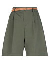 【送料無料】 モーテル レディース ハーフパンツ・ショーツ ボトムス Shorts & Bermuda Military green