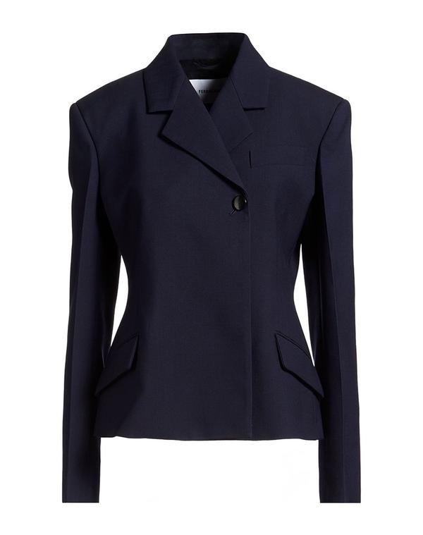フェラガモ レディース アウター ジャケット・ブルゾン テーラードジャケット FERRAGAMO Navy ネイビー