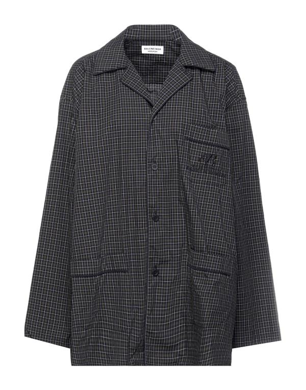 【送料無料】 バレンシアガ レディース シャツ トップス Checked shirt Midnight blue