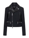 【送料無料】 ディースクエアード レディース ジャケット・ブルゾン アウター Biker jacket Black