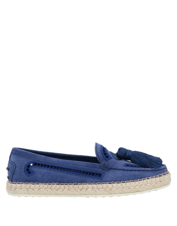 【送料無料】 トッズ レディース スリッポン・ローファー シューズ Espadrilles Slate blue