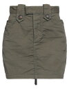 【送料無料】 ディースクエアード レディース スカート ボトムス Mini skirt Military green