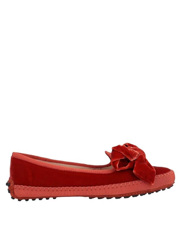 【送料無料】 トッズ レディース スリッポン・ローファー シューズ Loafers Red