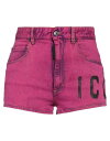 【送料無料】 ディースクエアード レディース ハーフパンツ・ショーツ ボトムス Denim shorts Fuchsia