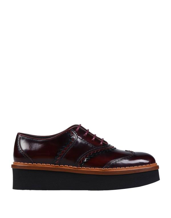 【送料無料】 トッズ レディース スリッポン・ローファー シューズ Laced shoes Burgundy