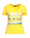 【送料無料】 ラブ モスキーノ レディース Tシャツ トップス T-shirt Yellow