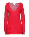 【送料無料】 ピアヌラストゥーディオ レディース ニット・セーター アウター Sweater Red