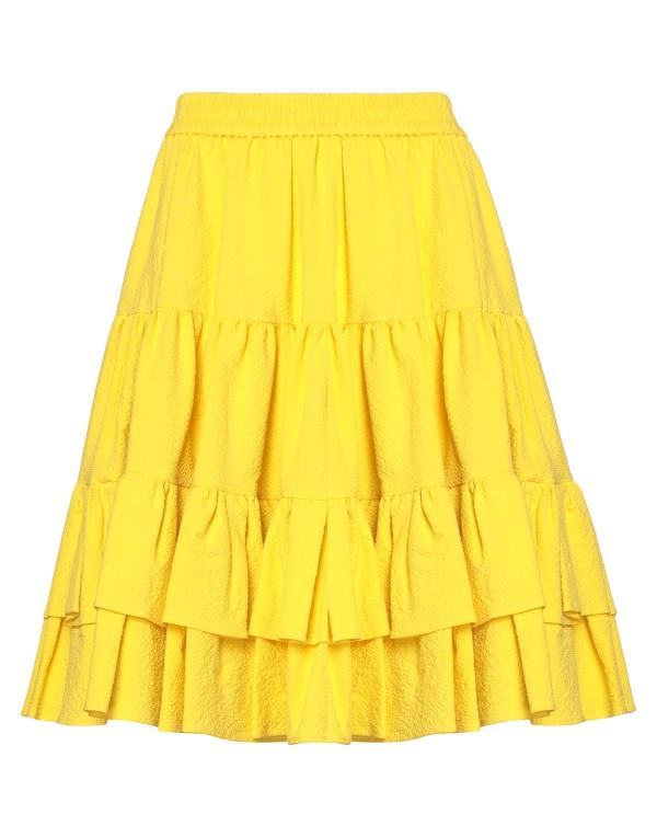 エムエスジイエム 【送料無料】 エムエスジイエム レディース スカート ボトムス Midi skirt Yellow