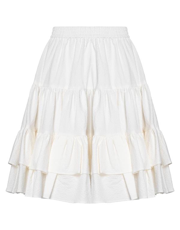 エムエスジイエム 【送料無料】 エムエスジイエム レディース スカート ボトムス Midi skirt White