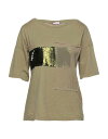 【送料無料】 ロッソピューロ レディース Tシャツ トップス T-shirt Military green