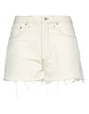  ジーシーディーエス レディース ハーフパンツ・ショーツ デニムショーツ ボトムス Denim shorts Ivory