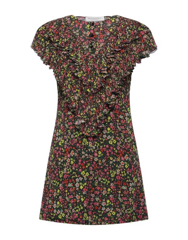 【送料無料】 フィロソフィーデロレンゾセラフィーニ レディース ワンピース トップス Short dress Black