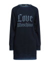 【送料無料】 ラブ モスキーノ レディース パーカー・スウェット アウター Sweatshirt Midnight blue