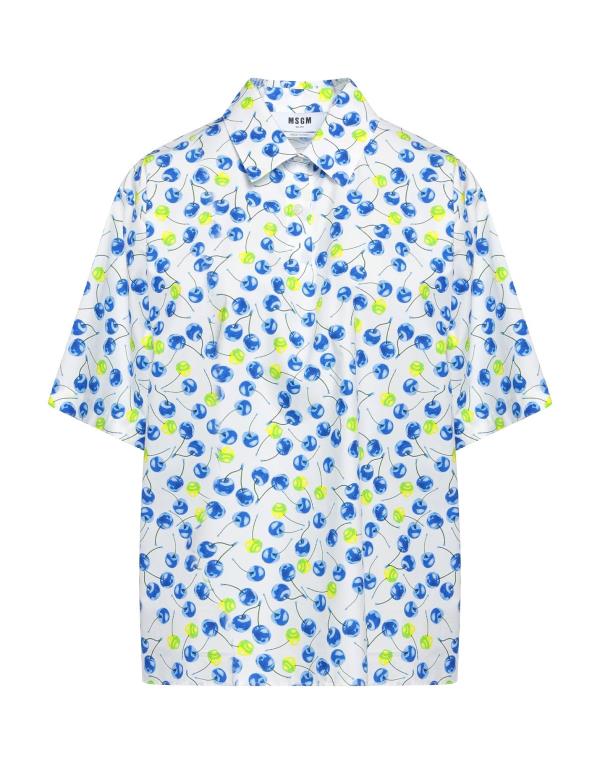 【送料無料】 エムエスジイエム レディース シャツ トップス Floral shirts & blouses Bright blueのサムネイル