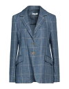 【送料無料】 バルバナポリ レディース ジャケット・ブルゾン ブレザー アウター Blazer Slate blue