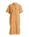 yz ZhbNVG fB[X s[X gbvX Midi dress Camel