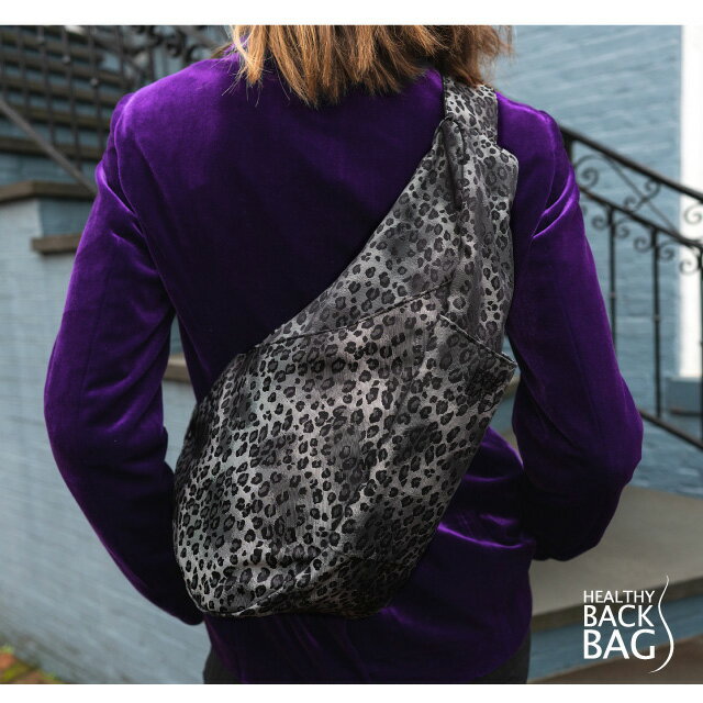 《30%OFF》《コインケース付き》ヘルシーバックバッグ HEALTHY BACK BAG レオパードリュクス シルバー Sサイズ【斜めがけ 斜め掛け 肩掛け ワンショルダー メンズ レディース かわいい おしゃれ 小さい 小さめ ナイロン 大人 Sサイズ 使いやすい 軽量】