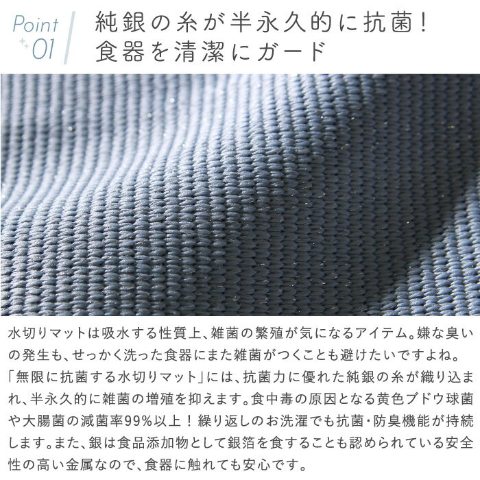 無限に抗菌する水切りマット 原田織物【 ハラダ...の紹介画像2