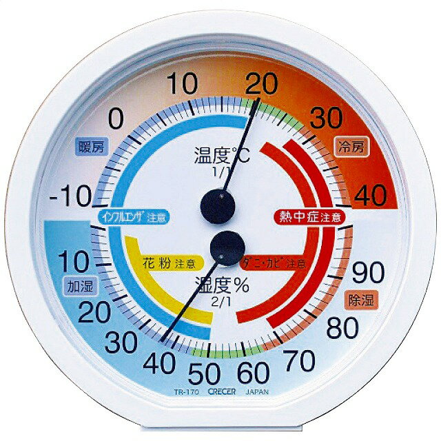 ●20%OFF／クレセル 温湿度計